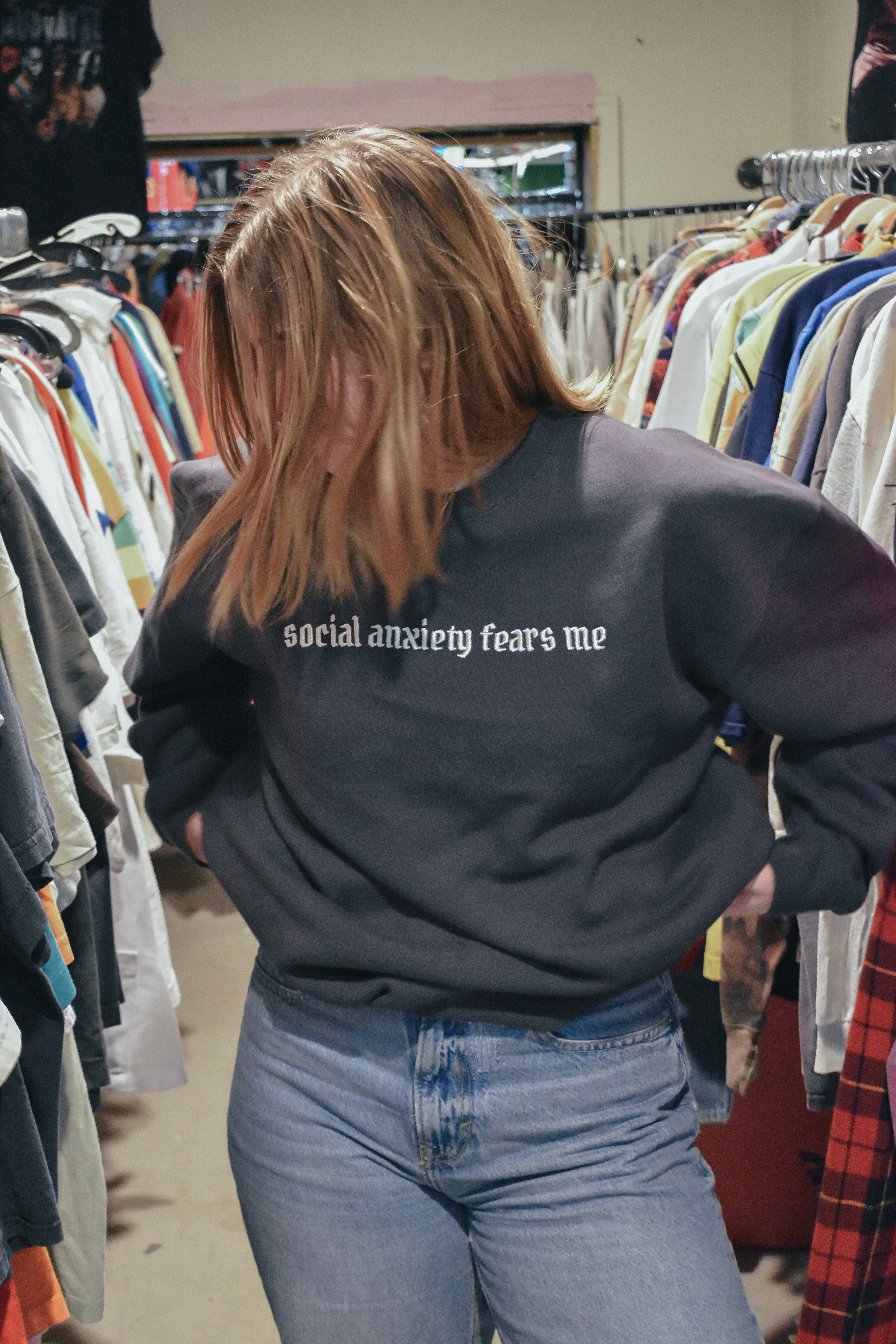 SOCIAL ANXIETY FEARS ME - Unisex Heavyweight Crewneck