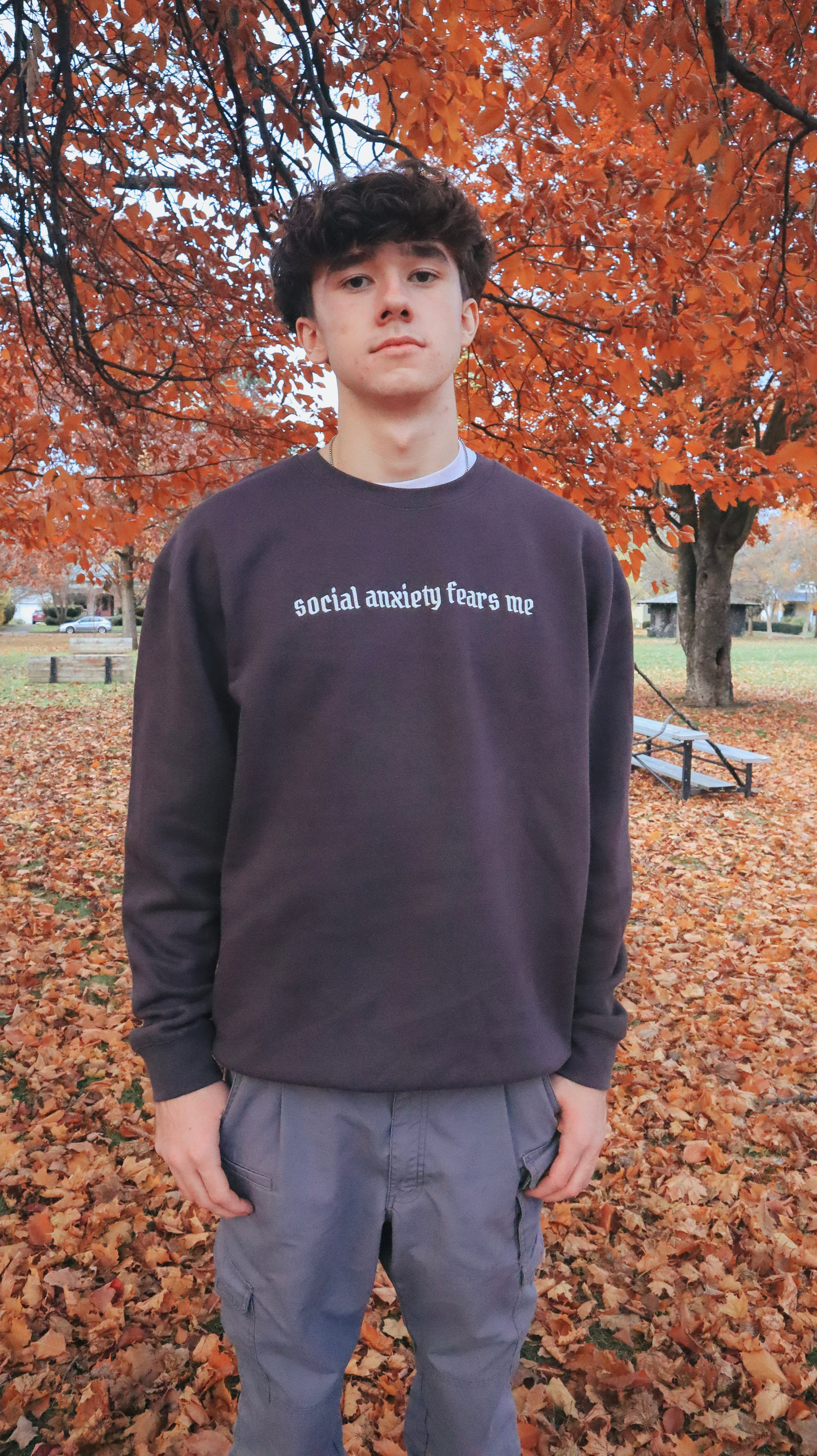 SOCIAL ANXIETY FEARS ME - Unisex Heavyweight Crewneck